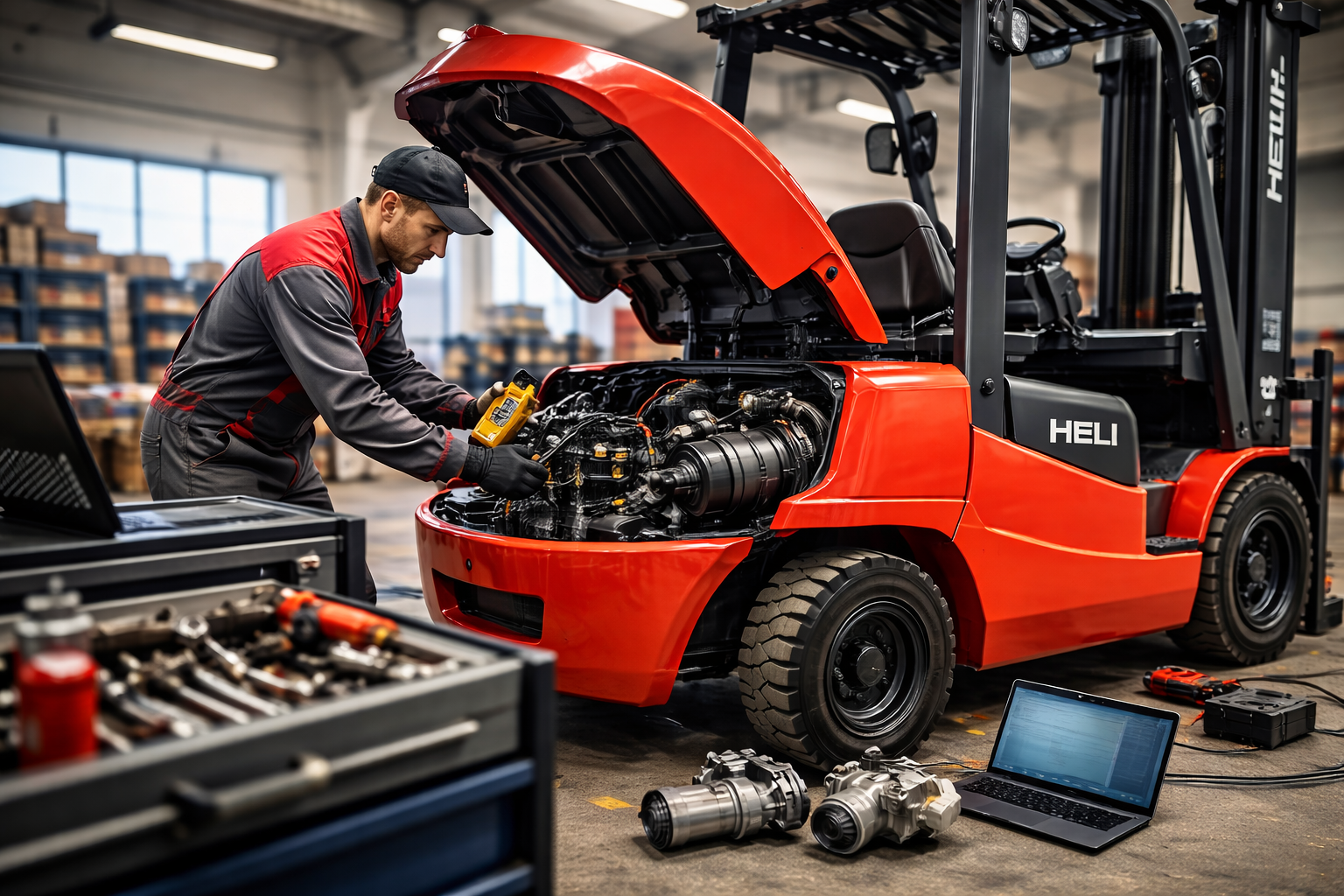 Części zamienne HELI – jak dobrać właściwe podzespoły i uniknąć przestojów wózka widłowego