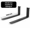Kompletne widły długość 1200mm klasa karetki 3A udźwig  4T 120x50 mm