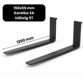 Kompletne widły długość 1200mm klasa karetki 3A udźwig  5T 150x55 mm